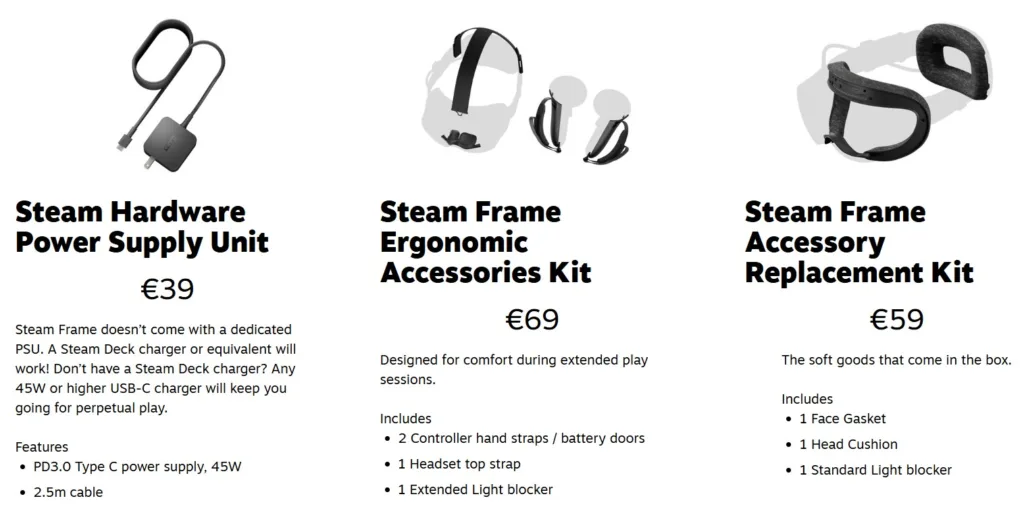 Steam Frame Accessories